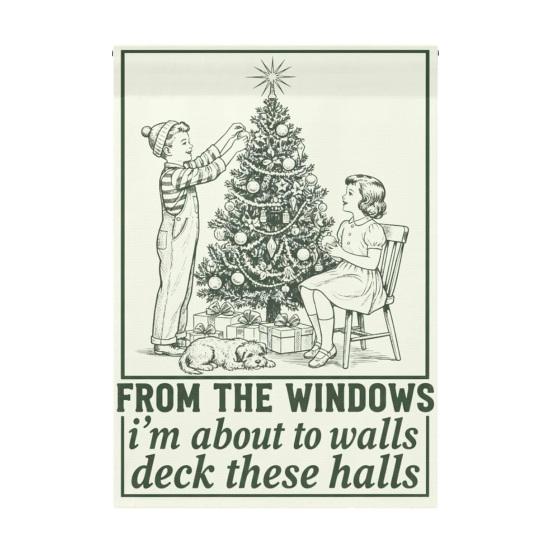 Wait Your Turn Fat Boys Garden Flag Funny Turkey Santa Claus Thanksgiving Christmas Hanging Banner for Outdoor Porch Yard Decor