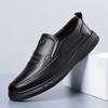 Leather Shoes Men's Autumn New Business Casual Shoes One-pedal Driving Shoes Soft Sole Non-slip Middle-aged and Elderly Father Shoes