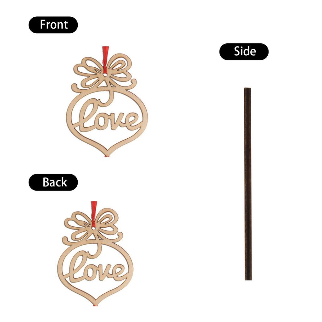 Valentine's Day Wooden Hollow Hanging Ornaments Decoration Xmas Gift