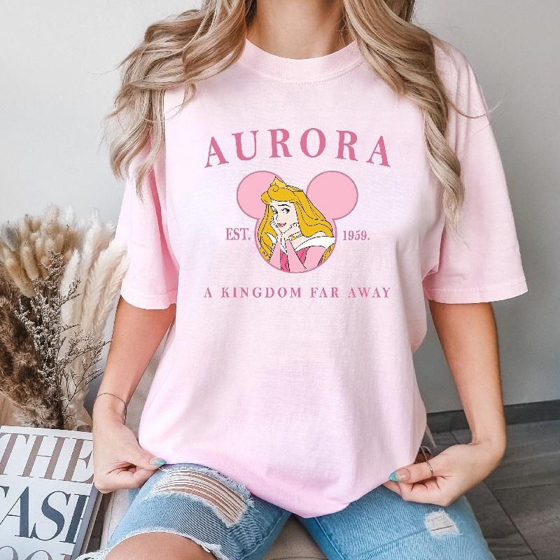 202526 Summer Princess Ladies 100cotton printed Tshirt Harajuku Cartoon Girl Tees Loose BreathableLeisureShort sleeves