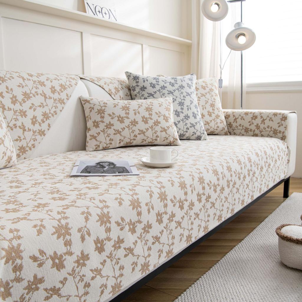 Nordic Chenille Sofa Cushion Non-Slip Four Seasons Universal Cover Simple Modern Fabric Craft Sofa Cover