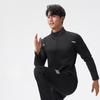 Мужская одежда с длинными рукавами, быстросохнущая, для занятий фитнесом на открытом воздухе, футболка, высокоэластичная, спортивная футболка с полумолнией