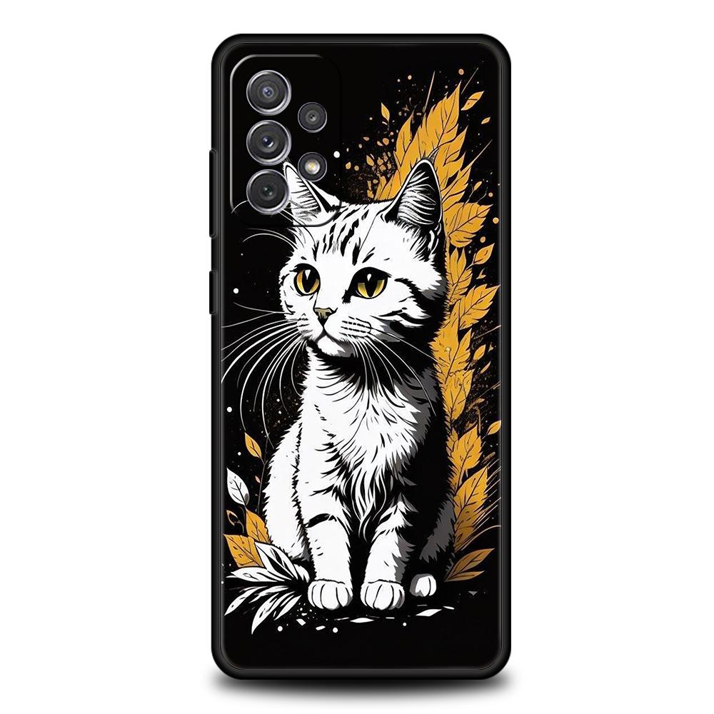 CARTOON CAT Phone Case for Samsung Galaxy A15 A14 A25 A54 A34 A51 A71 A72 A73 A32 A52 A52S A11 A21S A31 A41 5G Soft Shell Capas