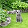 Dog Statue, French Bulldog Statue Garden Animal Sculpture for Garden Decoration Outdoor Lawn Gnome Yard Art (Picture Color 2)