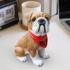Dog Figurines Creative Art Gifts Resin Crafts Dog Statue Dog Ornament for Bookshelf Home Cabinets Shelf Bedroom Living Room