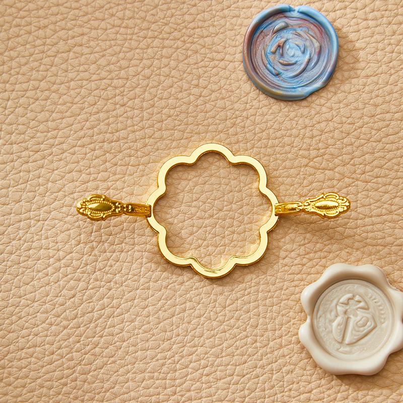 Металлическая печать, восковые формы, держатель для цветов, круглая фиксация для свадебных приглашений, открыток, упаковка, уплотнитель формы, наборы восковых штампов и штампов SB042