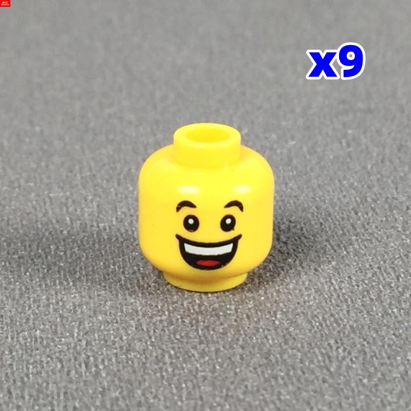 9 шт. Кубики MOC 8034 8046 Традиционное выражение лица: улыбка, смех 4 см Фигурка Лицо Печатная Голова Собранные Строительные Кирпичики Игрушки для Детей