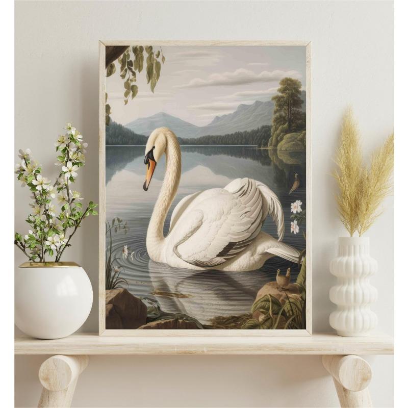 Лесная дикая природа Ягуар Лебедь Лошадь Ленивец Крокодил Ретро Животное Абстракция Постер Холст Картины Настенное искусство Картины Домашний декор