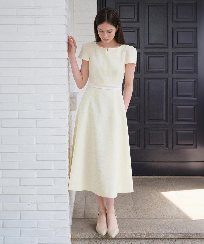 TOWAV Lov Belted Dress_Vanilla
