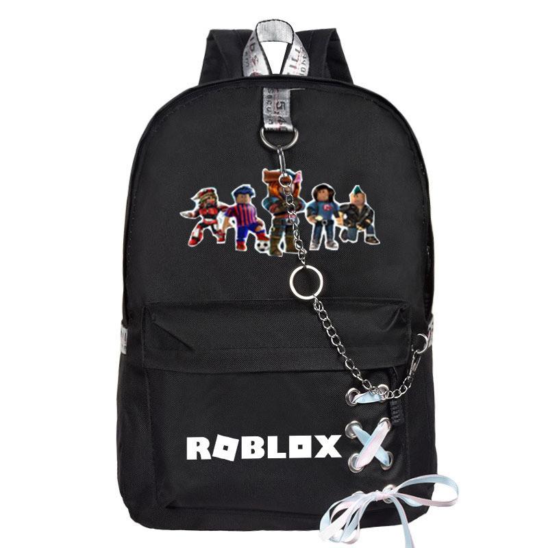 Рюкзак из ткани Оксфорд с принтом Roblox и уникальным дизайном с цепочкой для студентов
