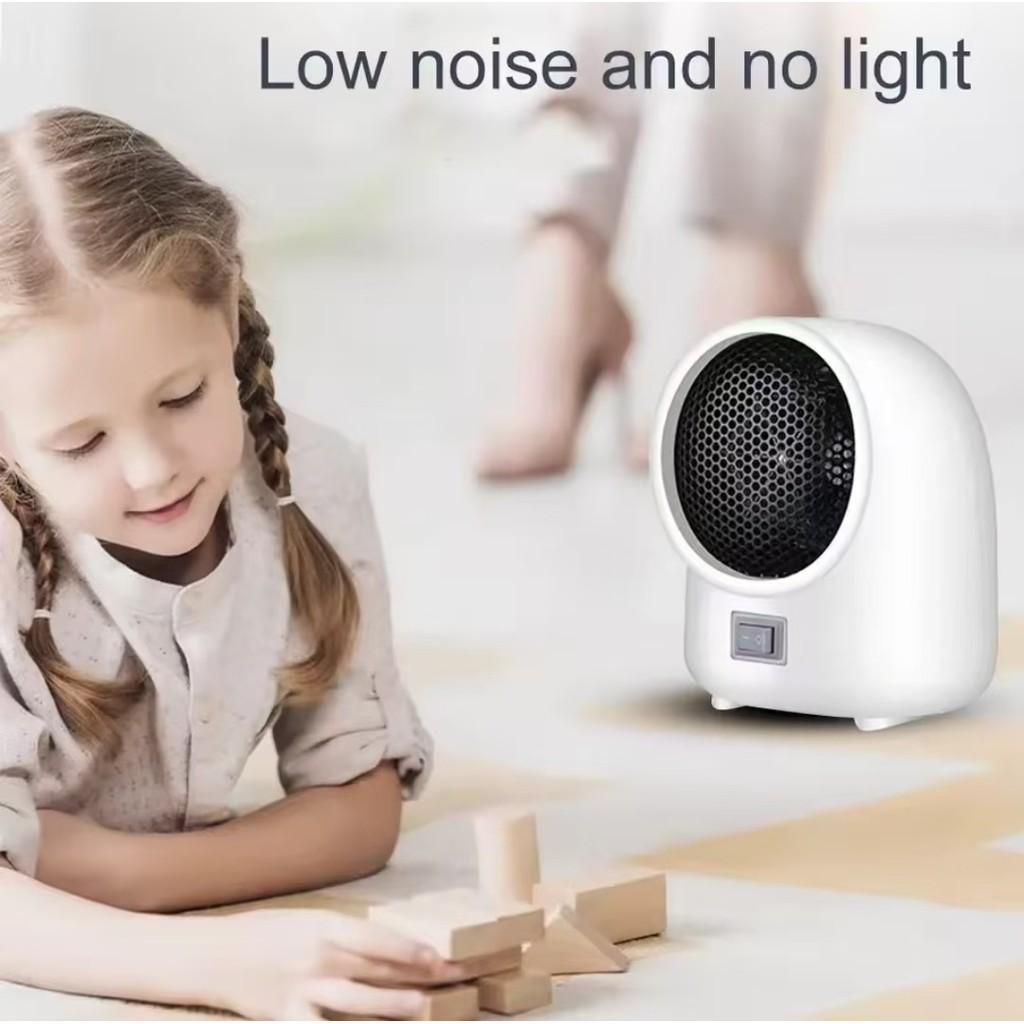 500W Portable Desktop Heater Mini Small Silent Electric Heating Fan Household Dormitory Office Hot Air Blower