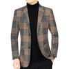 Spring Autumn Business Casual Suits Jackets Coats Men Plaid Blazers Jackets Male Formal Wear Slim Fit Blazers Size 4XL