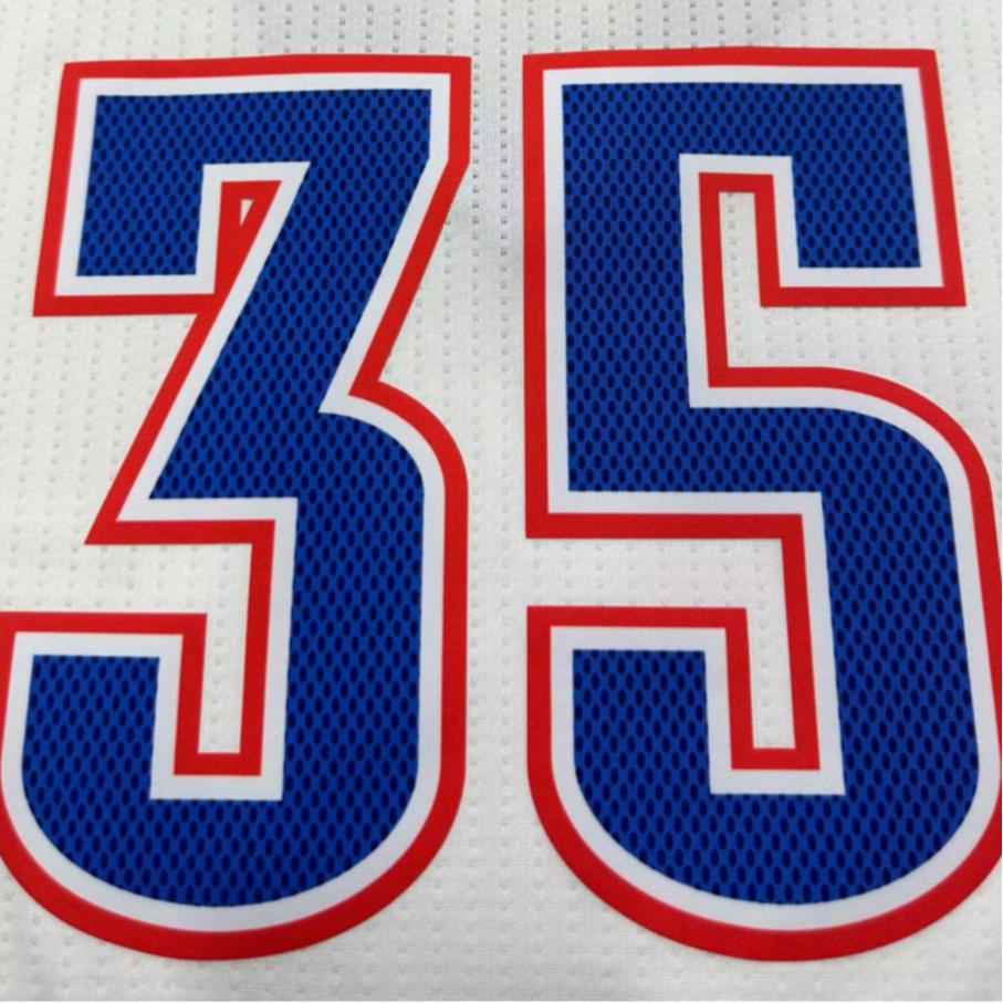 Adidas Баскетбольная майка X NBA Oklahoma City Thunder Durant SW 35 Fan Edition с V-образным вырезом и коротким рукавом, унисекс, белая 7470A-3KN-K91104