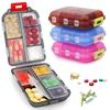 1pc 10-compartment Pill Case Portable Travel Pill Organizer Pocket Pill Box Dispenser Vitamin Fish Oil Medicine Box
