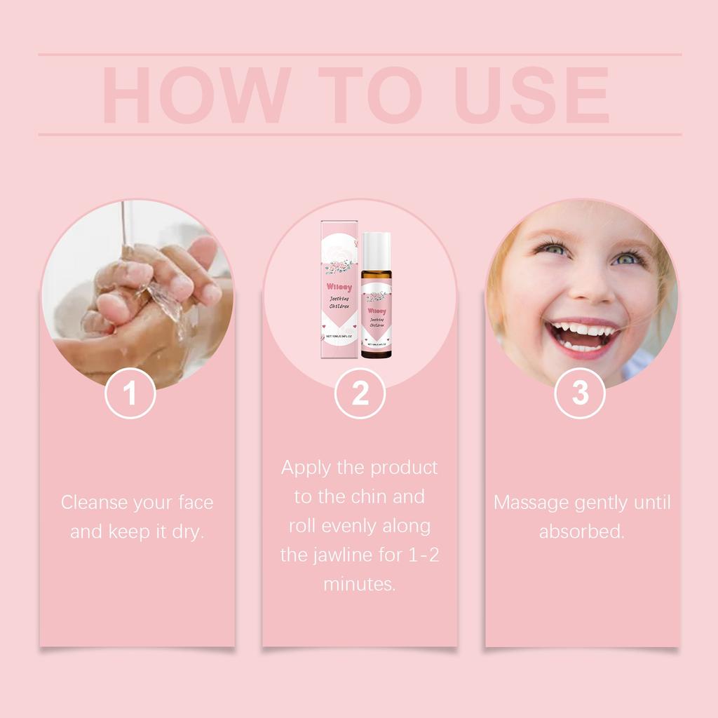 Сыворотка для снятия боли при прорезывании зубов Teething Roller, успокаивает дискомфорт при прорезывании зубов, снимает боль, нежная и освежающая, 10 мл