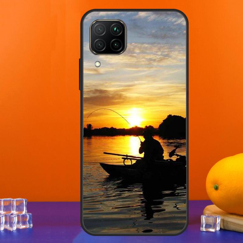 Bass Fishing Lake Sunset Fisherman For Huawei Nova 7i 8i 11i 12i 12s 9 10 SE Y91 Y90 Y60 Y70 Y72 Y61 P30 P40 Lite P60 Pro Case
