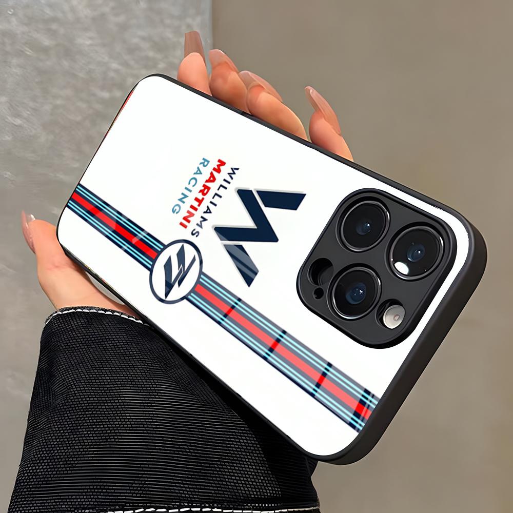 W-Williams-S Racing Phone Case For IPhone 17 Pro Max 16 15 14 Pro Max 13 11 X Xs Xr 8 7Plus Glass Cover