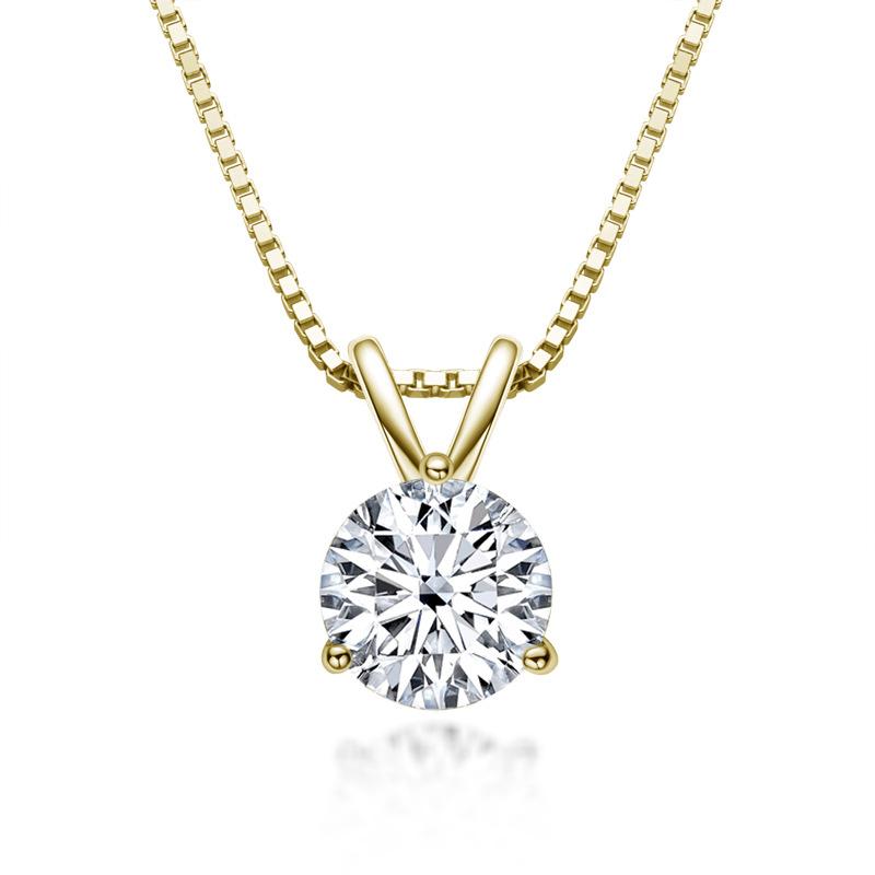 Luxury Round Snake Wedding 925 Sterling Silver Cuban Chain Necklace Trendy Moissanite Jewelry Necklaces for Women Gifts