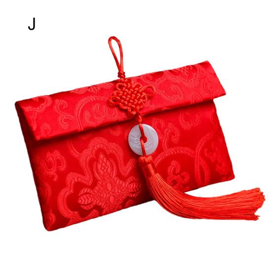 Дизайн вышивки в китайском стиле Красный конверт Сумка для счастливых денег Товары для вечеринок