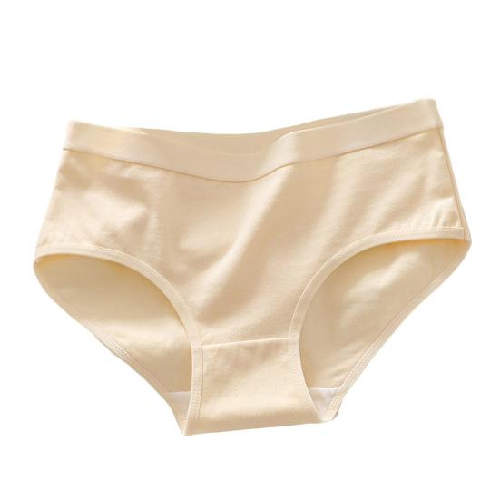 Женское хлопковое нижнее белье, эластичные трусы средней талии, женские бесшовные трусики с полным покрытием