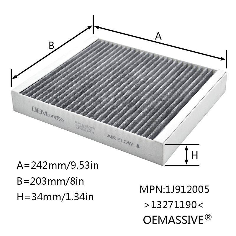 Cabin Air Filter For Buick Excelle Verano GT LDE LLU 1598CC 2H0 1796CC LaCrosse Allure LDK 1998CC LAF LUK LE5 2384CC LF1 2994CC