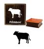 Printtoo Cow Design Scrap-Booking Деревянный резиновый штамп Квадратный дневник Блок-2 x 2