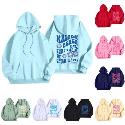 Женская мода, женский легкий пуловер с длинными рукавами и карманами, толстовка с капюшоном в стиле консервативного стиля