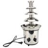 4-х уровневый электрический шоколадный фондю-фонтан для вечеринок из нержавеющей стали, тихая работа
