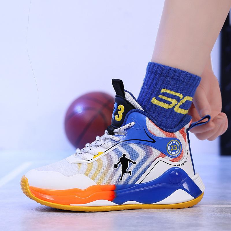 Обувь для мальчиков Детские баскетбольные кроссовки 2025 новый модный бренд для реальных боев молодежные вращающиеся кроссовки нескользящие кроссовки для бега