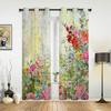 Abstract Colorful Flowers Watercolor Window Curtains For Living Room Bedroom Luxury Modern Kitchen Curtains Fabric Drapes