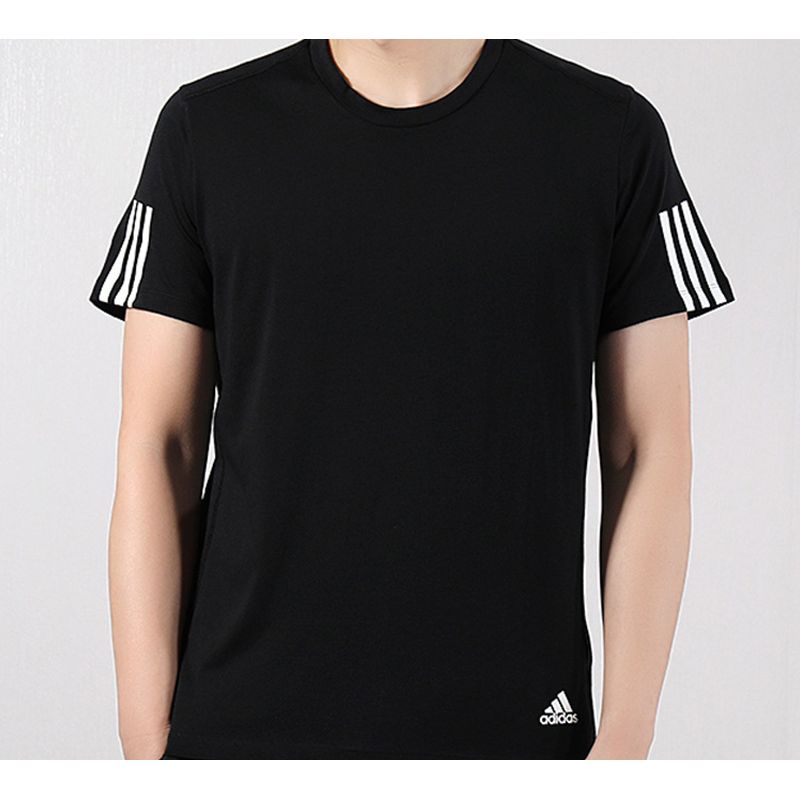 adidas Футболка Run It, мягкая, с круглым вырезом и коротким рукавом, мужские топы, черный цвет DZ2487