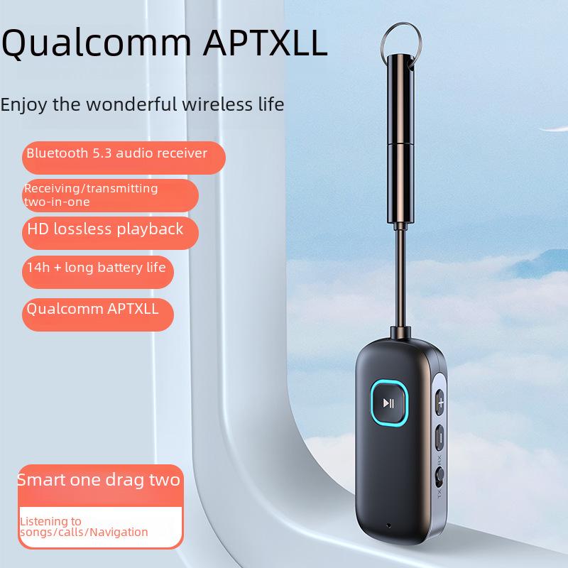 Адаптер Bluetooth Qualcomm APTX Smart: Низкая задержка, передатчик один-к-двум для использования в самолете и для фитнеса