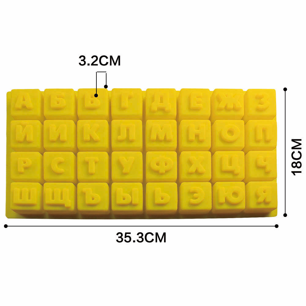 1 шт. Русский алфавит/буквы силиконовая форма шоколадная форма DIY кондитерские инструменты формы для выпечки помадка ARI