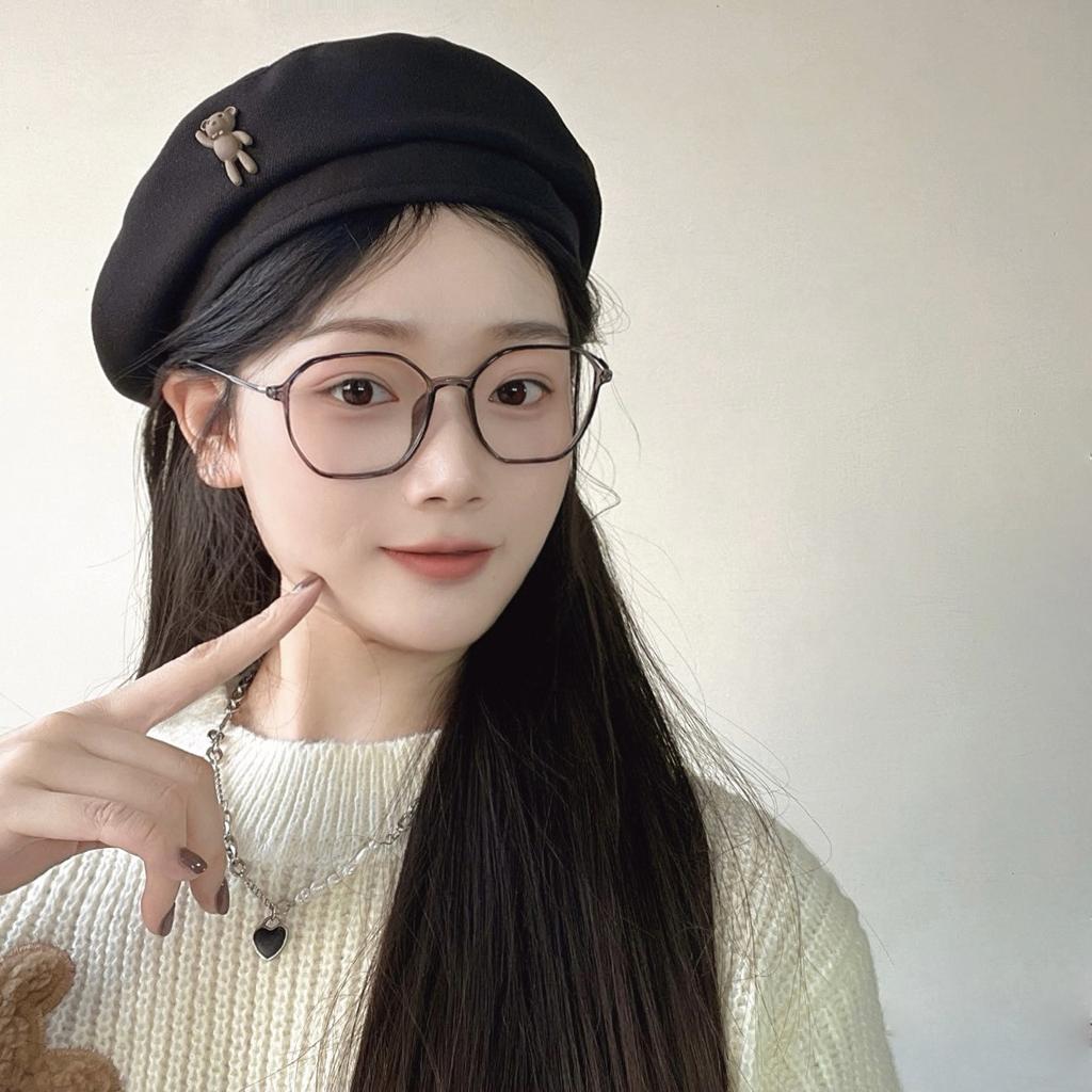 Шерстяной берет с маленьким лицом для детей, японский темперамент, универсальный художник, ретро, большой полевой, британский прилив