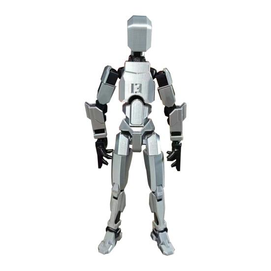 3D Printed Multi-jointed Robot Action Figure with Weapon Robot Model Movable Joint Figurine Desktop Decoration Ornament