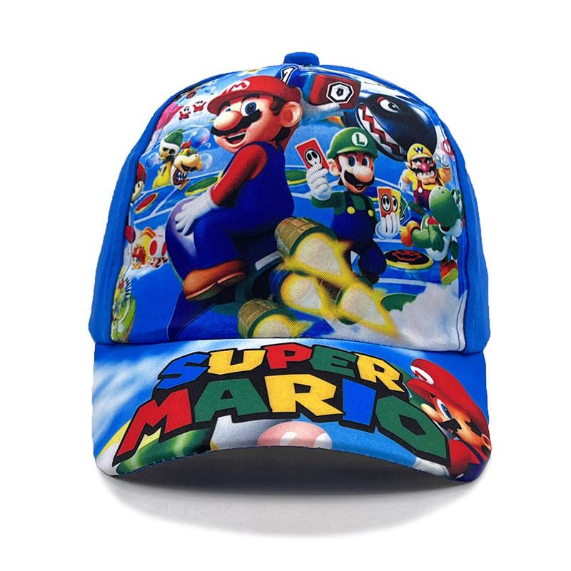 Детская бейсболка Bros Mario Super Pattern из дышащего хлопка для лета