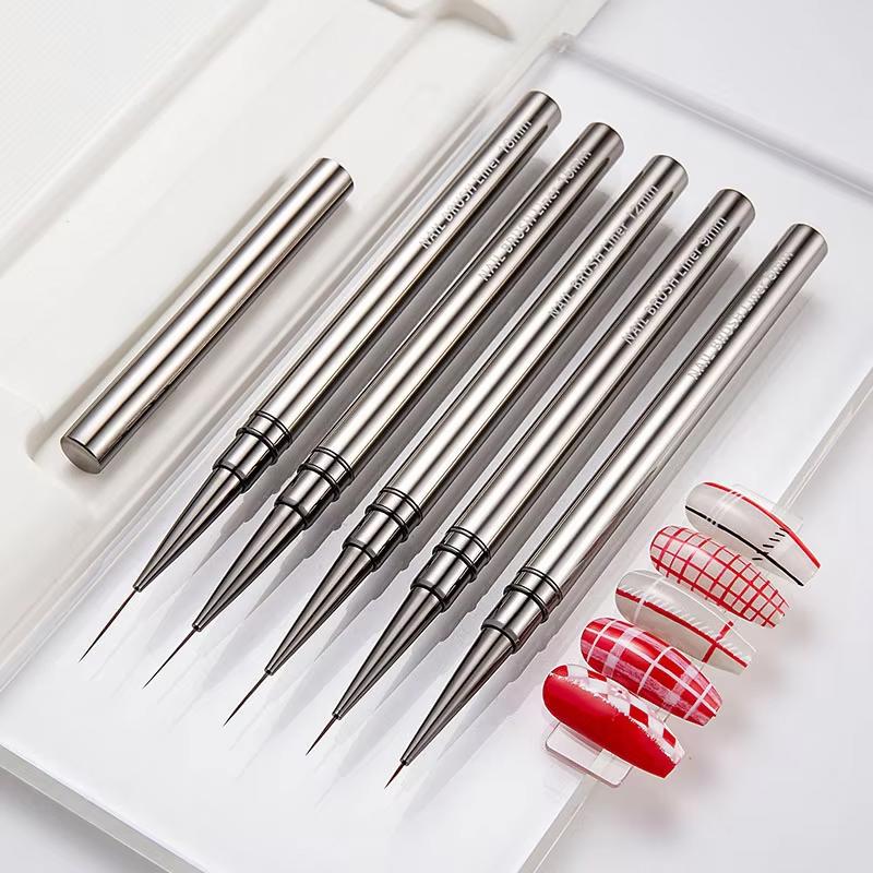 3PCS Nail Art Liner Brushes Hand Painted Brush Acrylic UV Gel Colours Paints Builder Drawing Pen DIY Manicure Design Accessories