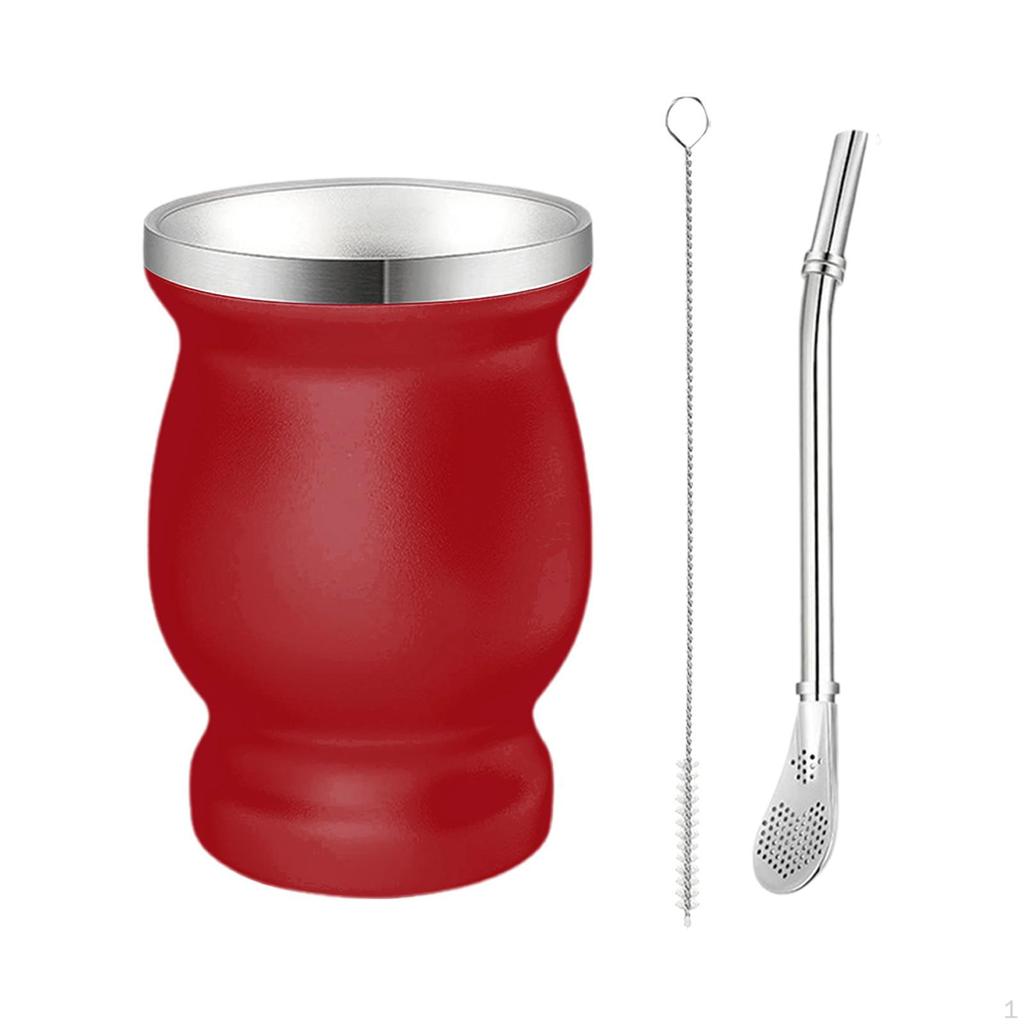 Yerba Mate Gourd Set 230ml Traditional Tea Cup for Dormitory Home Office