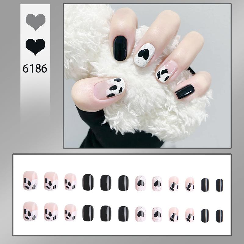 Ногти свежие милые носимые ногти девушка румяна поддельные ногти патч носимый нейл-арт