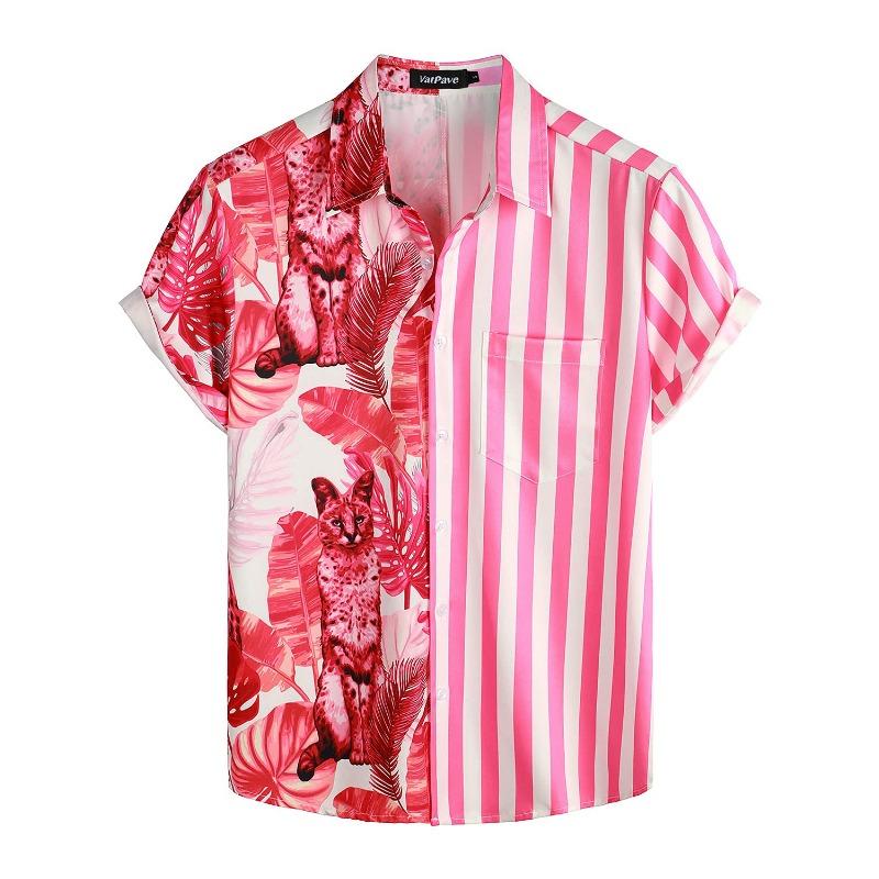 Летняя мужская рубашка Vocation Lapel Camisa с 3D-принтом, повседневная дышащая гавайская рубашка, модные мужские и женские топы, пляжная блузка с коротким рукавом