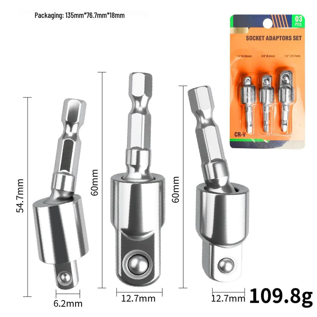 Compact Dual-Function Self-Locking Screwdriver Bit Extension Rod