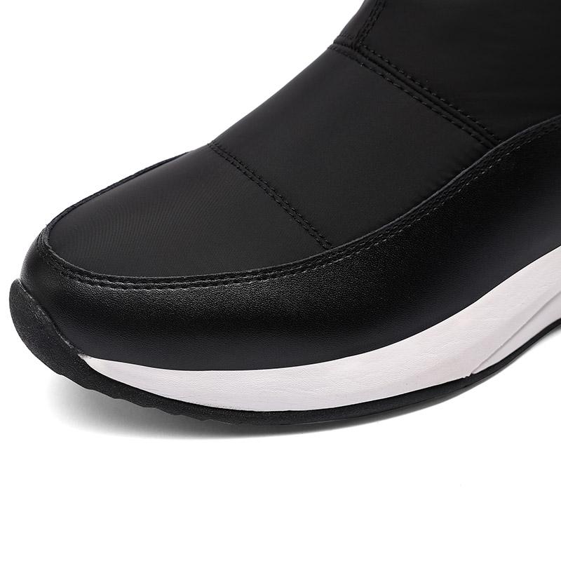 Q/Women's Flat Bottomed Snow Boots Are a Must-have In Winter for Comfort and Warmth. Long Plush Large-sized Genuine Leather Boots