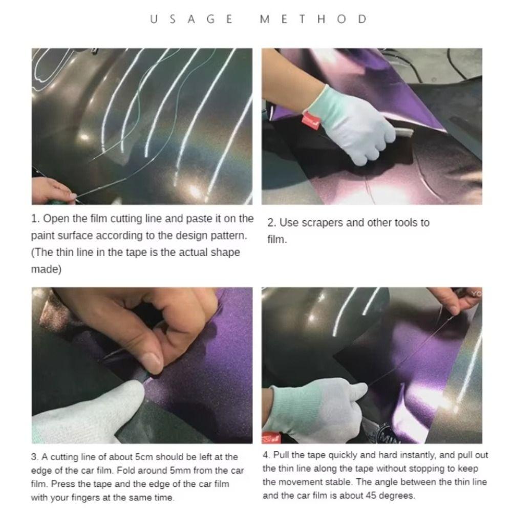 Adhesive Backing Knifeless Tape Flexible Material Multi-Purpose Tape Vinyl Wrapping