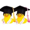 Graduation Ducks Car Dashboard Decorations Rubber Duck Car Ornaments Accessories With Mini Graduation Hats Sashes Glasses