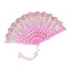 Bronzing Butterflies Folding Fan with Elegant Tassel Hollow Ribs Catwalks Dance Performance Photo Props Portable Summer Hand Held Fan