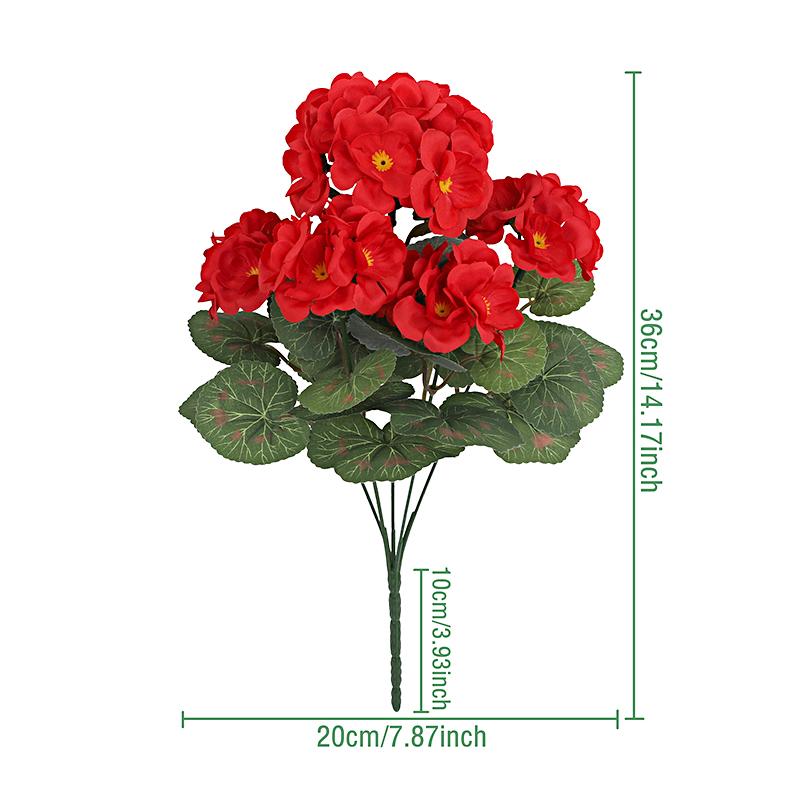1шт. Букет бегоний, практичное украшение для дома, модные зеленые растения, современный шелковый цветок, имитация искусственного цветка