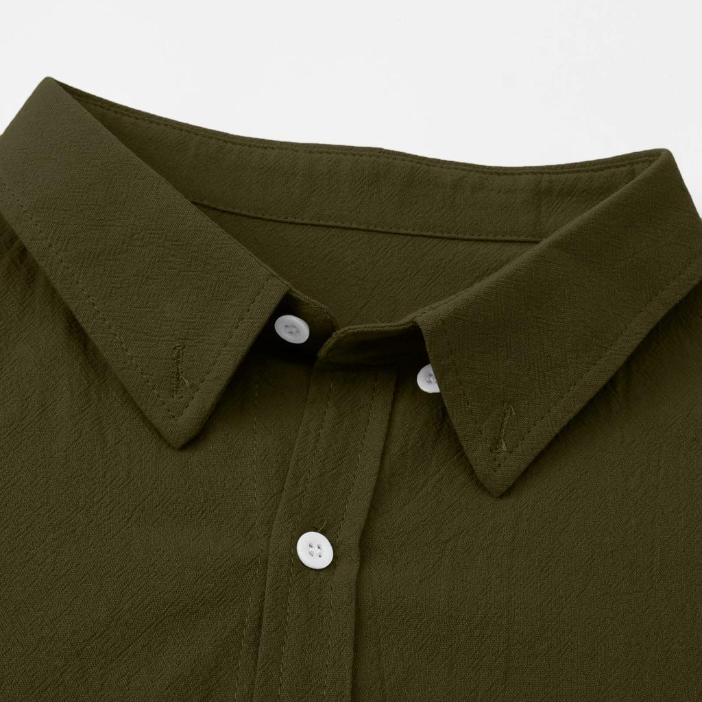 Men's Loose Classic Lapel Multi-pocket Industrial Work Shirt Top