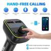 Car Bluetooth 5.0 FM Transmitter PD Type-C Dual USB Charger Light Colorful 3.1A Modulator MP3 Fast Ambient Player Handsfree Z9E5