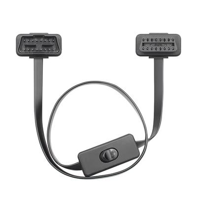Удлинитель переключателя OBD2 Плоский кабель Удлинительный шнур 16-контактный длиной 60 см Автомобильная диагностика Ультра