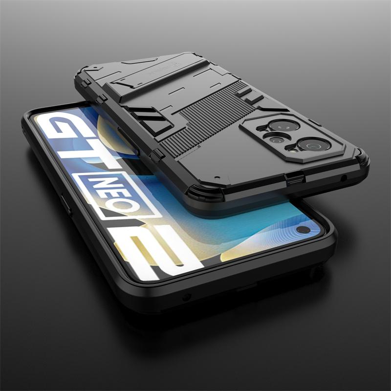 For Realme GT Neo2 Case Punk Stlye Phone Holder Protective Armor Bumper Case For Realme GT Neo 2 Cover For Realme GT G C21Y